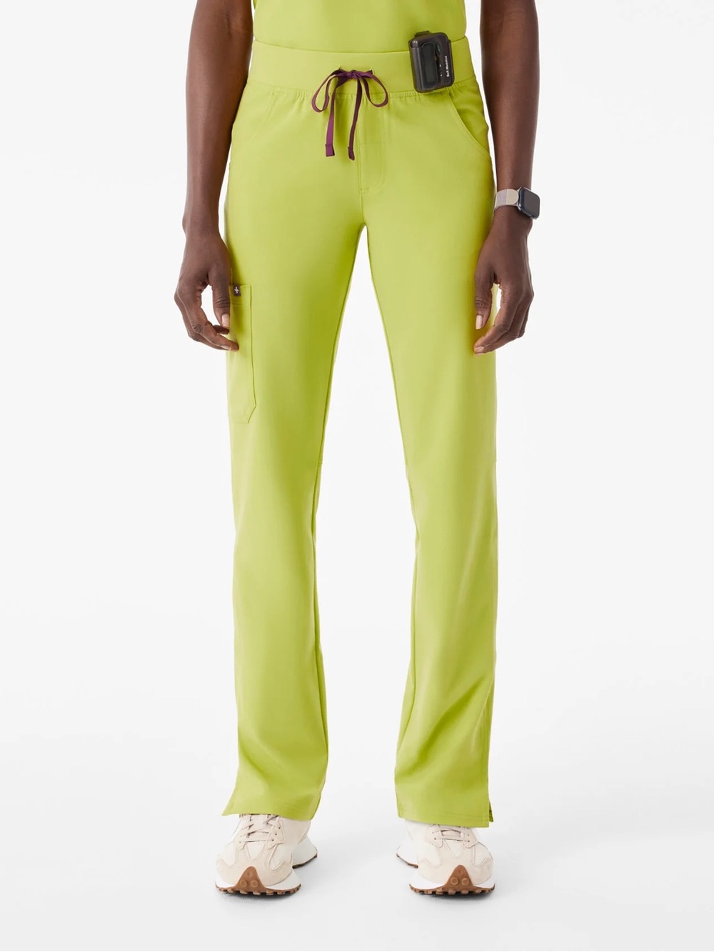 Figs scrubs Kade mid rise cargo scrub Pant in celery